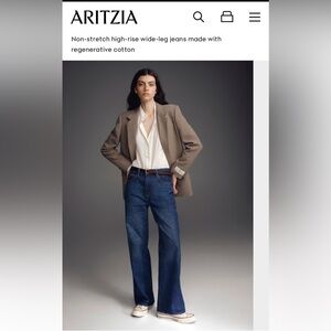 Denim Forum Blue Wide-Leg Jeans